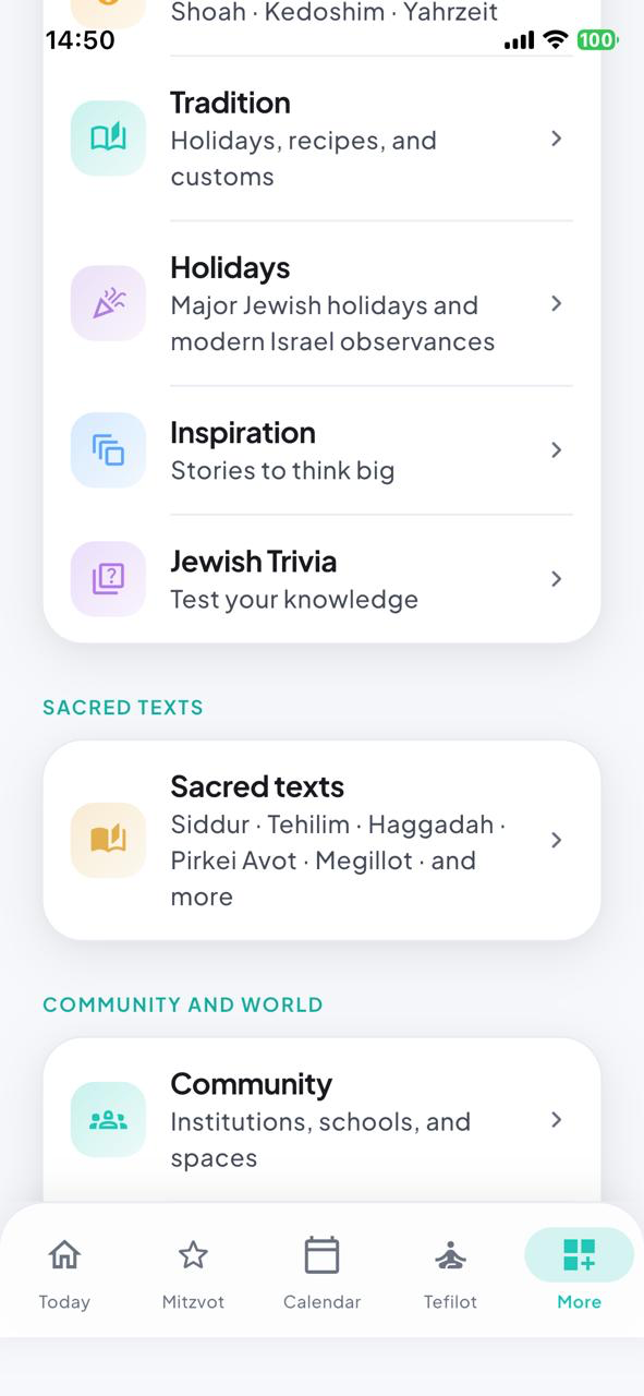 More with Holidays, Inspiration, Sacred Texts and Community
