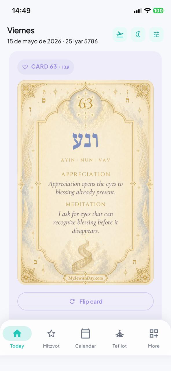 Card back with meditation