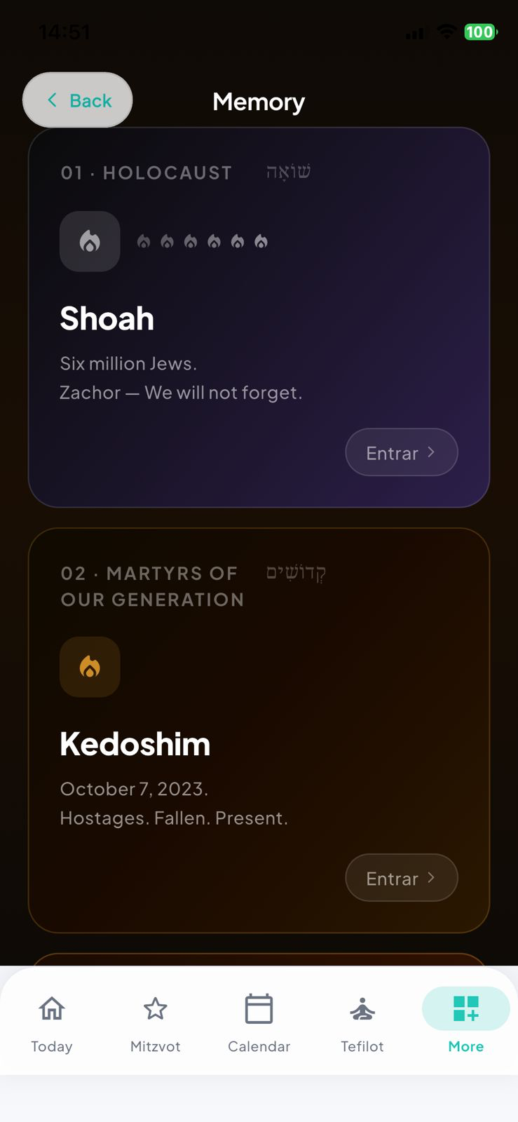 Memory — Shoah and Kedoshim of October 7