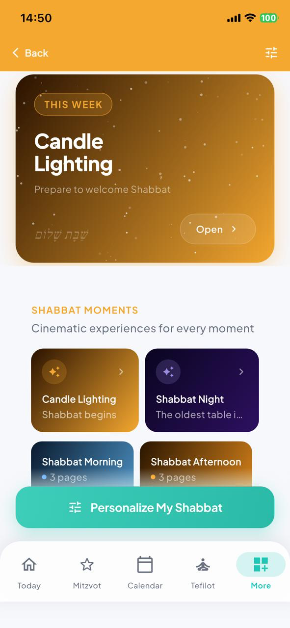 Candle Lighting — Prepare to receive Shabbat